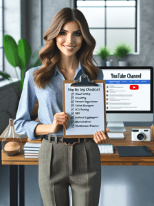 Step By Step Checkliste für einen erfolgreichen YouTube Kanal: Eine Checkliste zur Einrichtung und Optimierung für dein zukünftiges Business. Wie werde ich im Internet sichtbar?!: Starte mit Social Media für Erfolg durch deinen Online Auftritt und mehr Sichtbarkeit