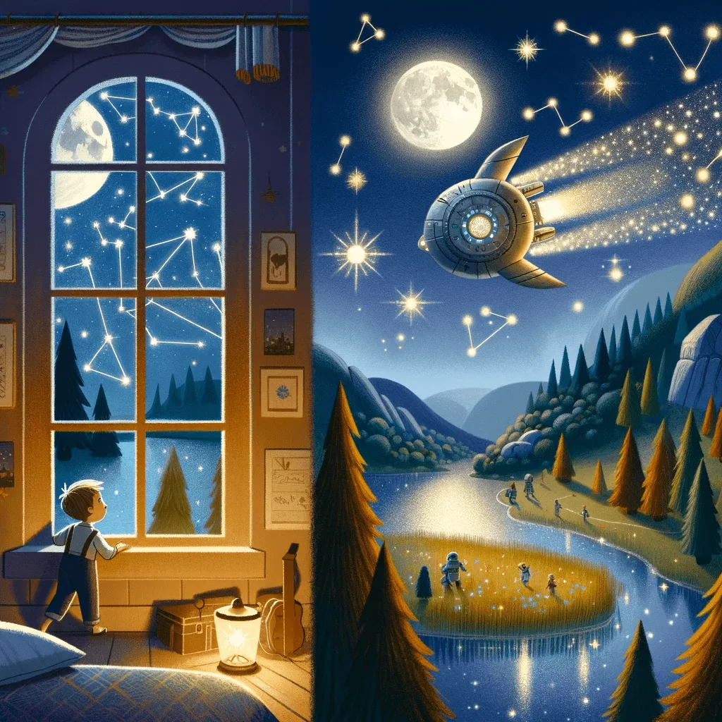 Mehr über den Artikel erfahren Die Abenteuer von Tim und dem Sternenboot. 26 Gute Nacht Geschichten für Kinder zum Einschlafen für eine schöne Reise ins Traumland zum Vorlesen und selber lesen lassen mit Mehrwert, Wissen und Lernerfolg Buch von Markus Flicker