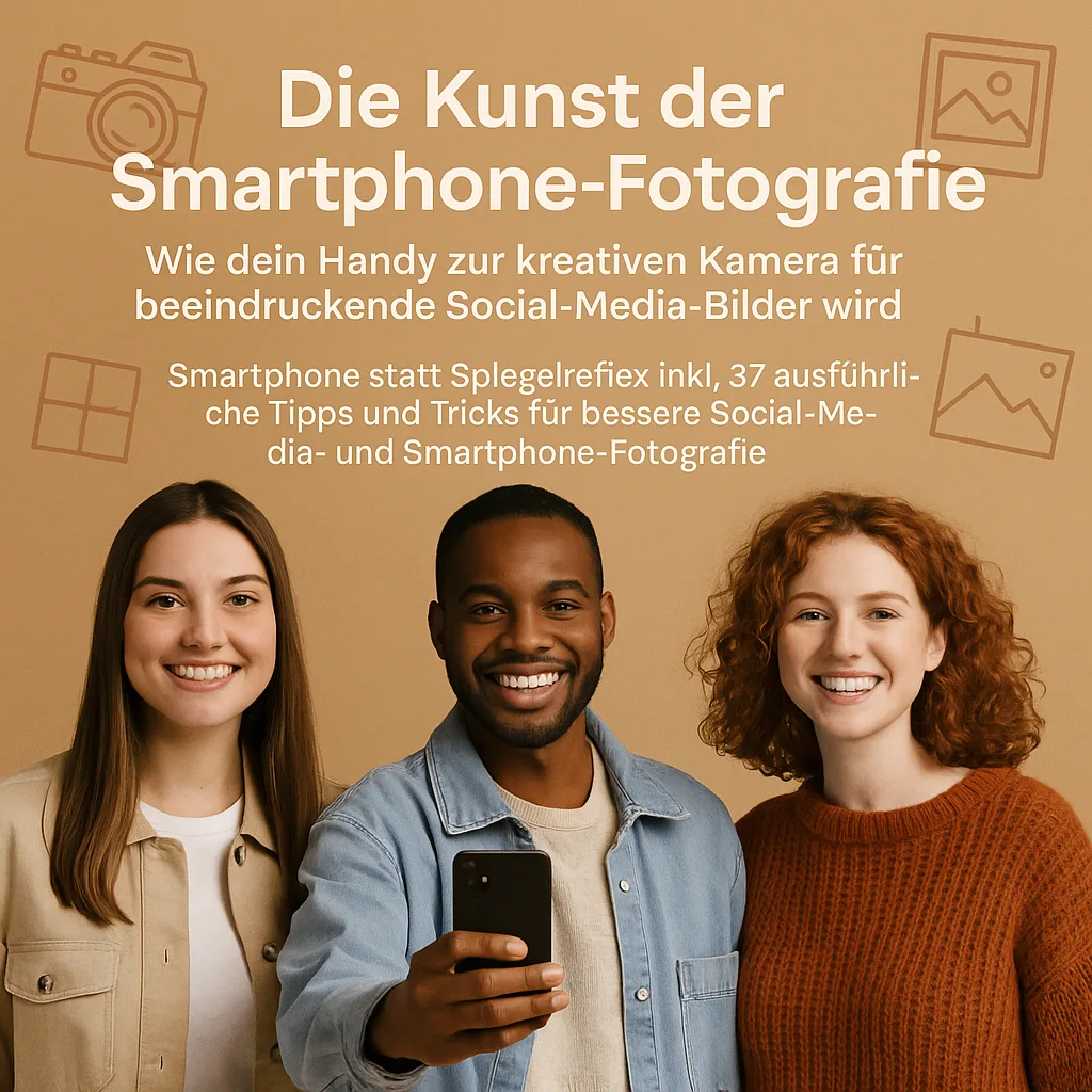Mehr über den Artikel erfahren Die Kunst der Smartphone-Fotografie: Wie dein Handy zur kreativen Kamera für beeindruckende Social-Media-Bilder wird. Smartphone statt Spiegelreflex inkl. 37 ausführliche Tipps und Tricks für bessere Social-Media- und Smartphone-Fotografie