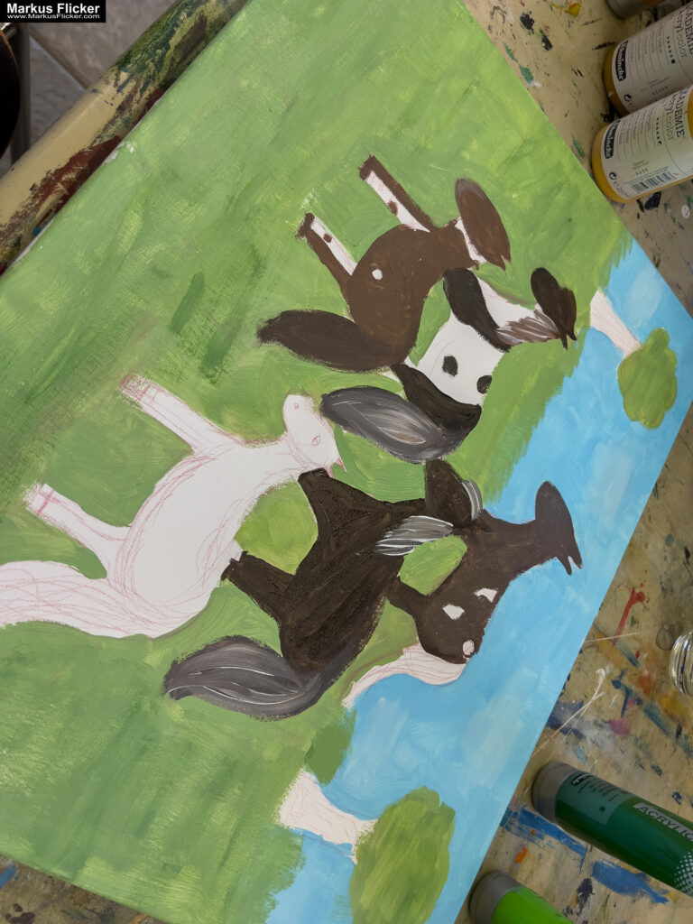 3 Tage Kreativ Comic, Acryl, Skulpturen aus Ytong und Draht, Specksteintiere und Handyfotografie Kinder Kunstprogramm Malwerkstatt Martina Brandl Steiermark Österreich