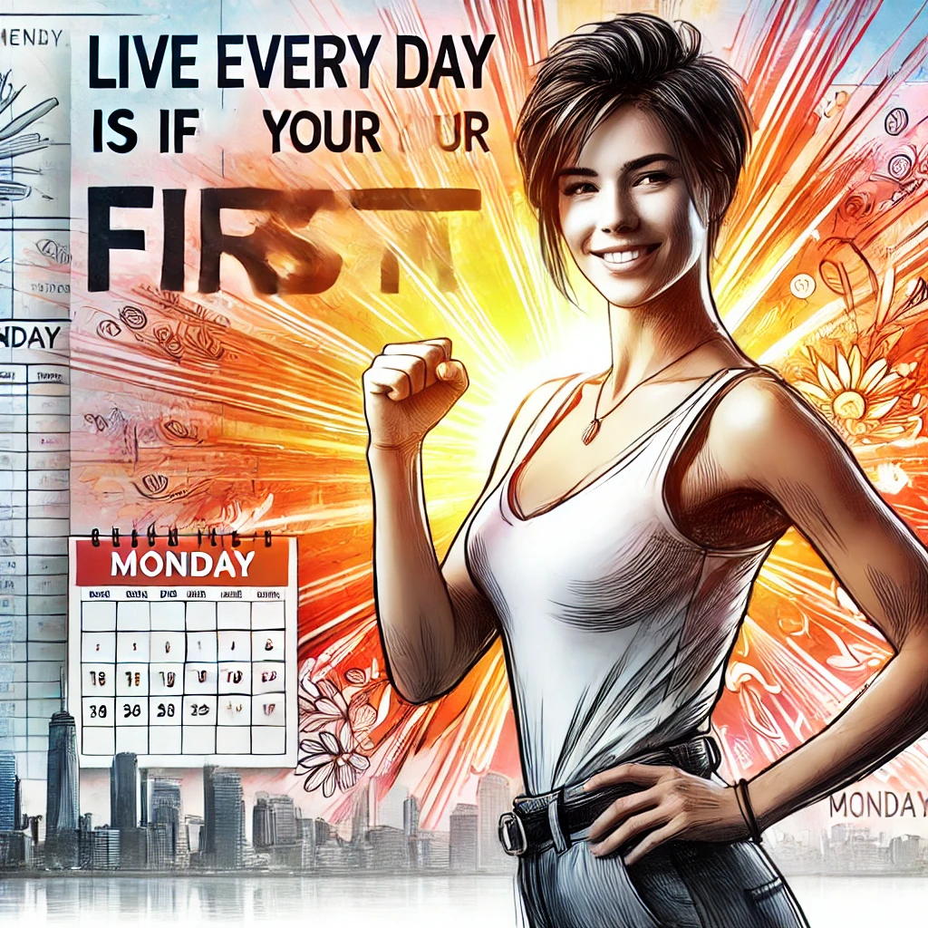 Mehr über den Artikel erfahren Lebe jeden Tag als wärs dein erster: Ein frischer Start in jedem Augenblick. Der Montag als Neuanfang: Deine Chance, Woche für Woche dein Bestes zu geben.