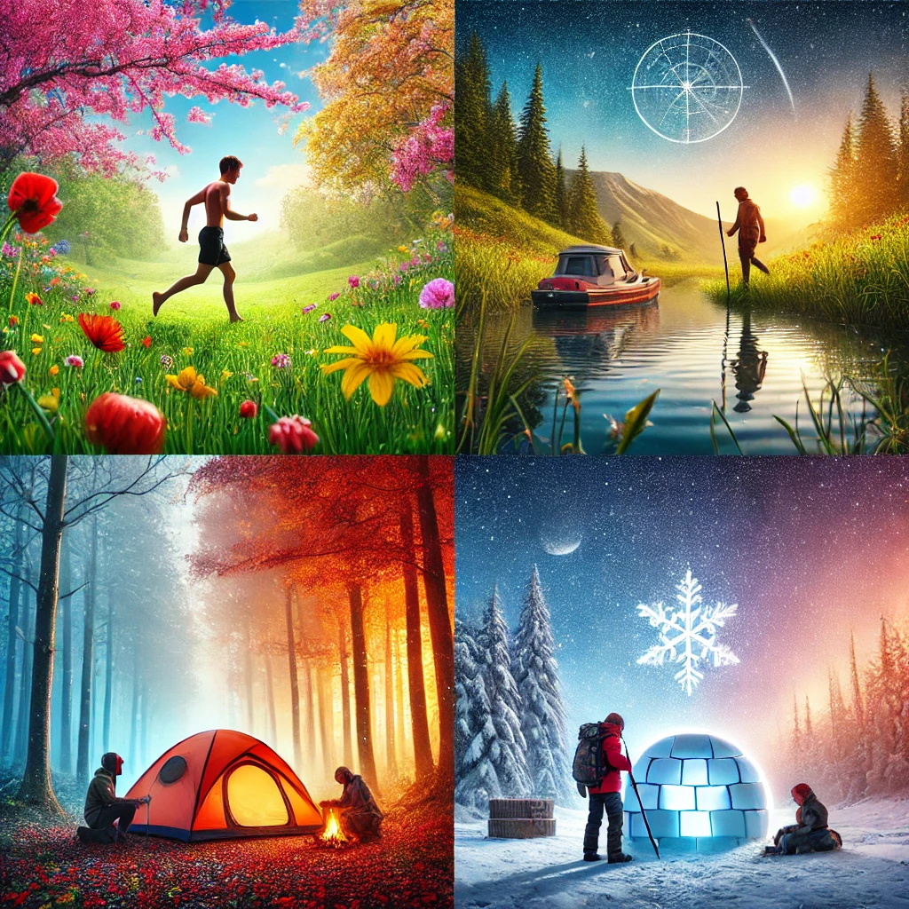 Mehr über den Artikel erfahren Mikroabenteuer: Saisonale Herausforderungen. Frühling: Das Erwachen der Natur. Sommer: Die Zeit der Fülle. Herbst: Die Magie der Veränderung. Winter: Abenteuer in der Kälte. Die Macht der Mikroabenteuer: Kleine Auszeiten für große Erlebnisse: Entdecke die Abenteuer vor deiner Tür!