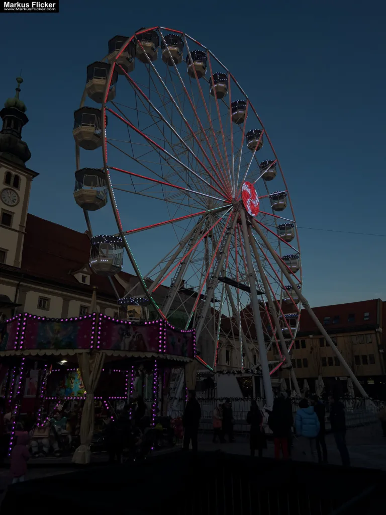 Magisches Maribor Weihnachtsmarkt Winterwunderland Advent im Winter Čarobni Maribor Riesenrad