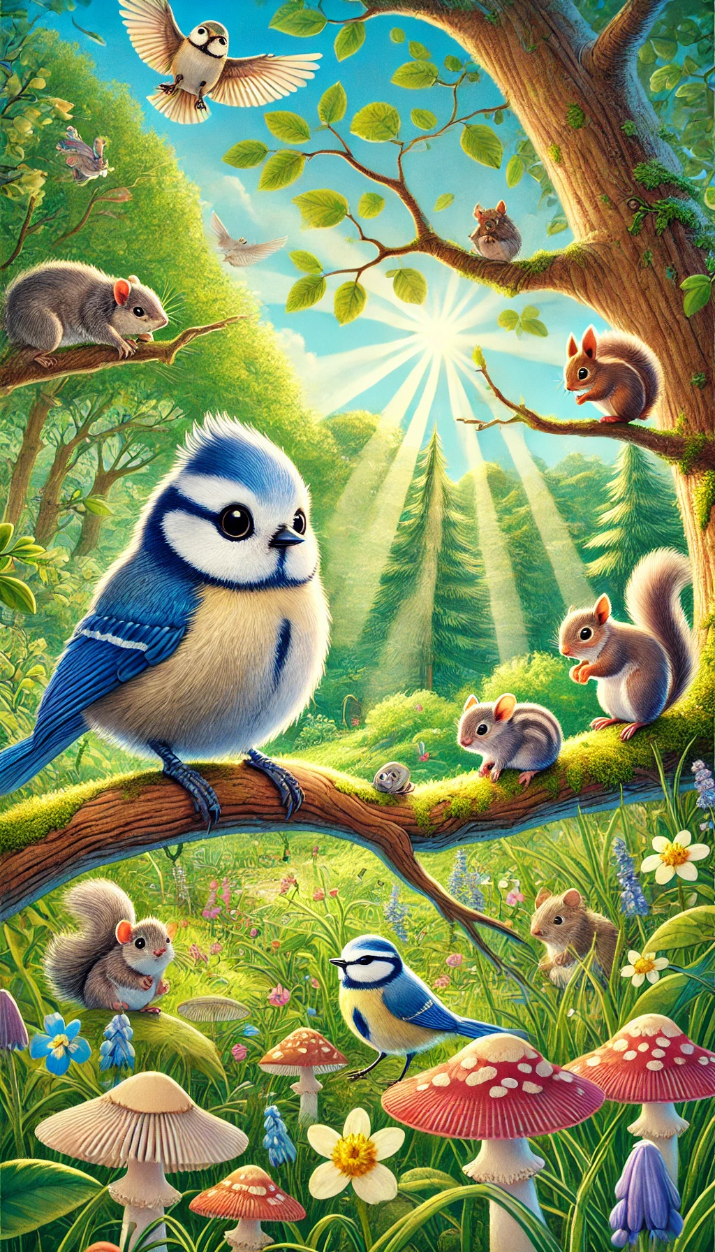 Mehr über den Artikel erfahren Mira, die mutige Meise. 30 Spannende und lehrreiche Kindergeschichten im Wald. Die mutigen Freunde des Waldes. Abenteuer im Herzen des Zauberwaldes. Tierische Helden und ihre magischen Reisen.