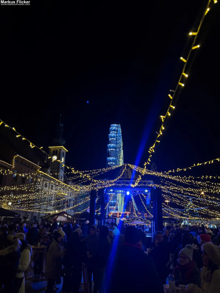 Magisches Maribor Weihnachtsmarkt Winterwunderland Advent im Winter Čarobni Maribor Riesenrad