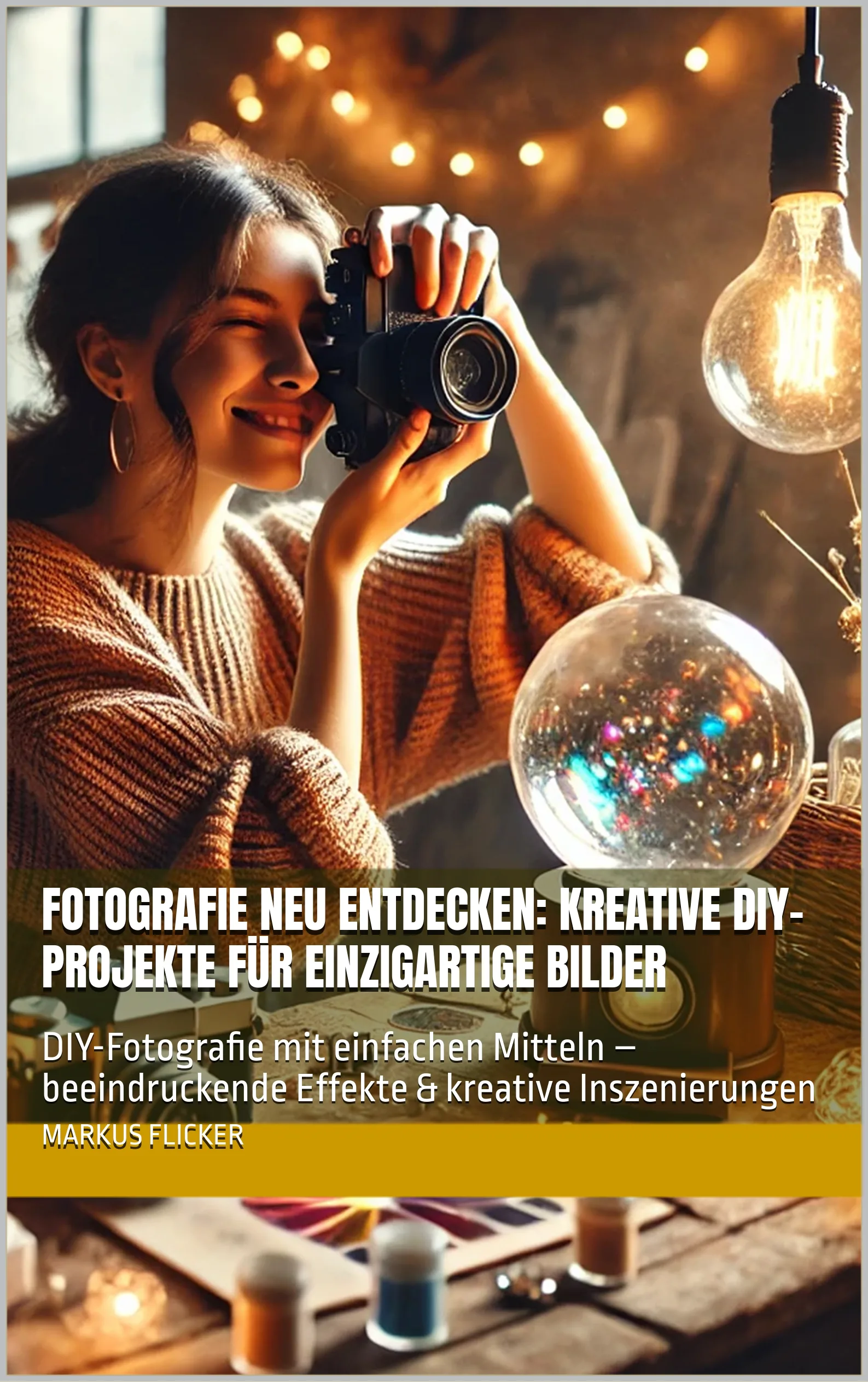 Mehr über den Artikel erfahren Fotografie neu entdecken: Kreative DIY-Fotoprojekte für einzigartige Bilder. DIY-Fotografie mit einfachen Mitteln – beeindruckende Effekte & kreative Inszenierungen inkl. 37 Tipps und Tricks Buch von Markus Flicker