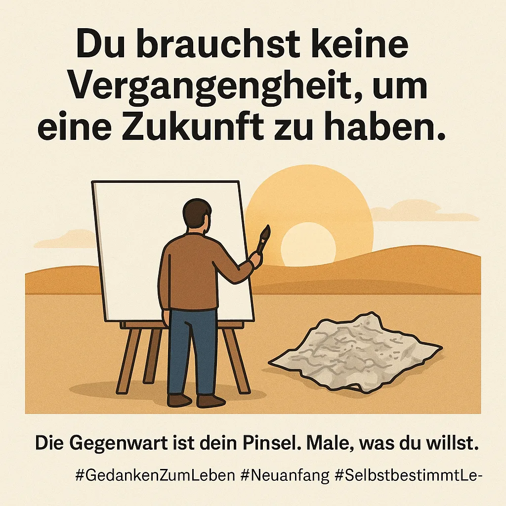 Mehr über den Artikel erfahren Du brauchst keine Vergangenheit, um eine Zukunft zu haben. In der Gegenwart kannst du deine Zukunft bestimmen. #GedankenZumLeben