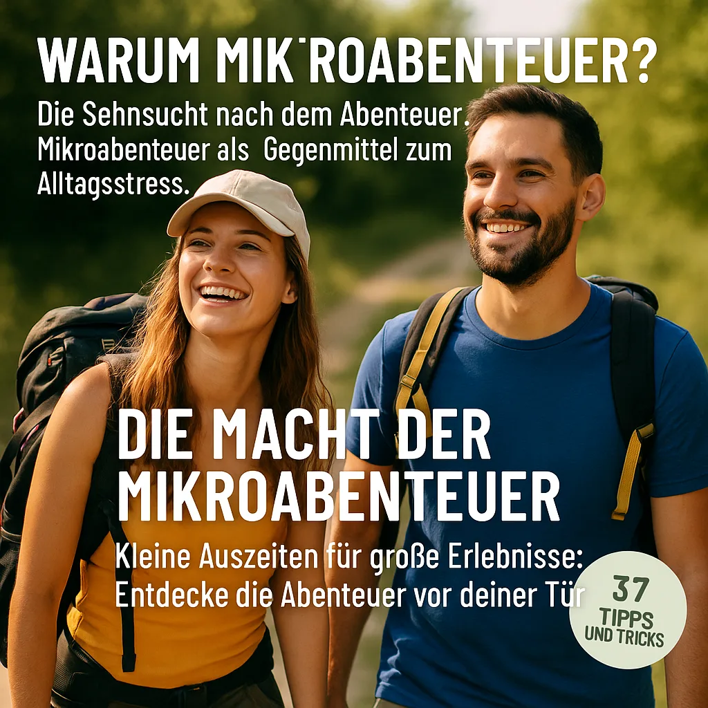Warum Mikroabenteuer? Die Sehnsucht nach dem Abenteuer. Mikroabenteuer als Gegenmittel zum Alltagsstress. Die Macht der Mikroabenteuer: Kleine Auszeiten für große Erlebnisse: Entdecke die Abenteuer vor deiner Tür! Inkl. 37 Tipps und Tricks