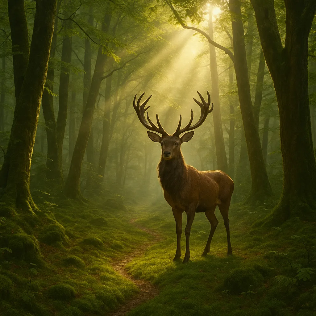 Der geheimnisvolle Hirsch und das Abenteuer im Wald. 30 Spannende und lehrreiche Kindergeschichten im Wald. Die mutigen Freunde des Waldes. Abenteuer im Herzen des Zauberwaldes. Tierische Helden und ihre magischen Reisen.