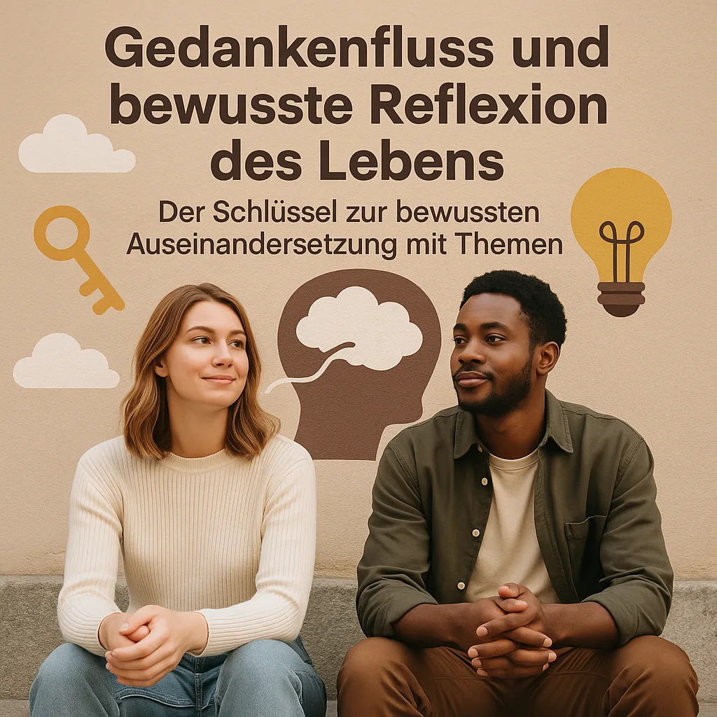 Gedankenfluss und bewusste Reflexion des Lebens. Der Schlüssel zur bewussten Auseinandersetzung mit Themen.