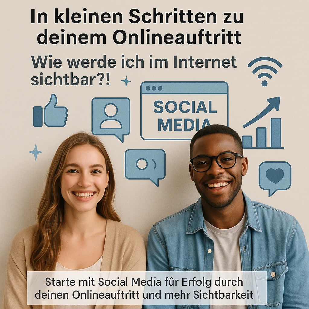 In kleinen Schritten zu deinem Onlineauftritt. Wie werde ich im Internet sichtbar?!: Starte mit Social Media für Erfolg durch deinen Online Auftritt und mehr Sichtbarkeit