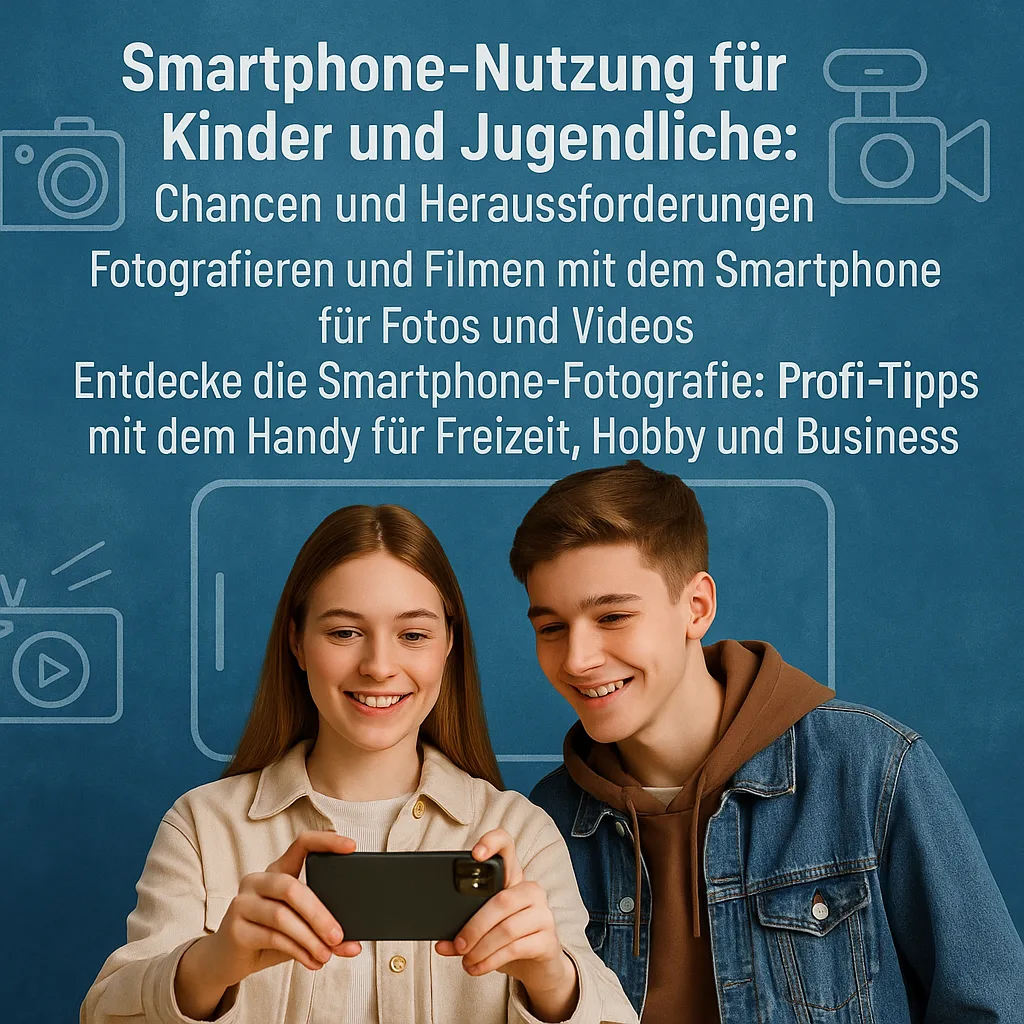 Smartphone Nutzung für Kinder und Jugendliche inkl. 37 Fototipps und Bildideen. Chancen und Herausforderungen. Fotografieren und Filmen mit dem Smartphone für Fotos und Videos. Entdecke die Smartphone-Fotografie: Profi-Tipps mit dem Handy für Freizeit, Hobby und Business Mobile Videography Photography
