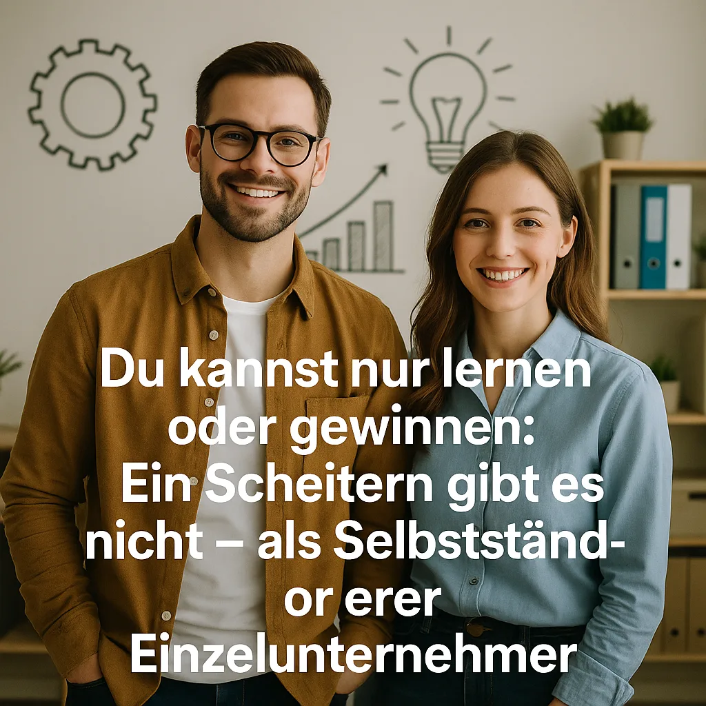 Du kannst nur lernen oder gewinnen: Ein Scheitern gibt es nicht – als Selbstständiger oder Einzelunternehmer