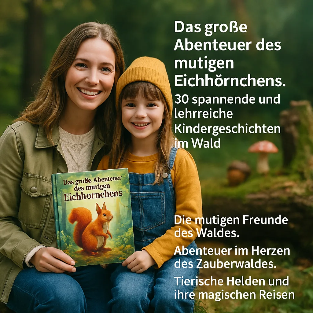 Das große Abenteuer des mutigen Eichhörnchens. 30 Spannende und lehrreiche Kindergeschichten im Wald. Die mutigen Freunde des Waldes. Abenteuer im Herzen des Zauberwaldes. Tierische Helden und ihre magischen Reisen.