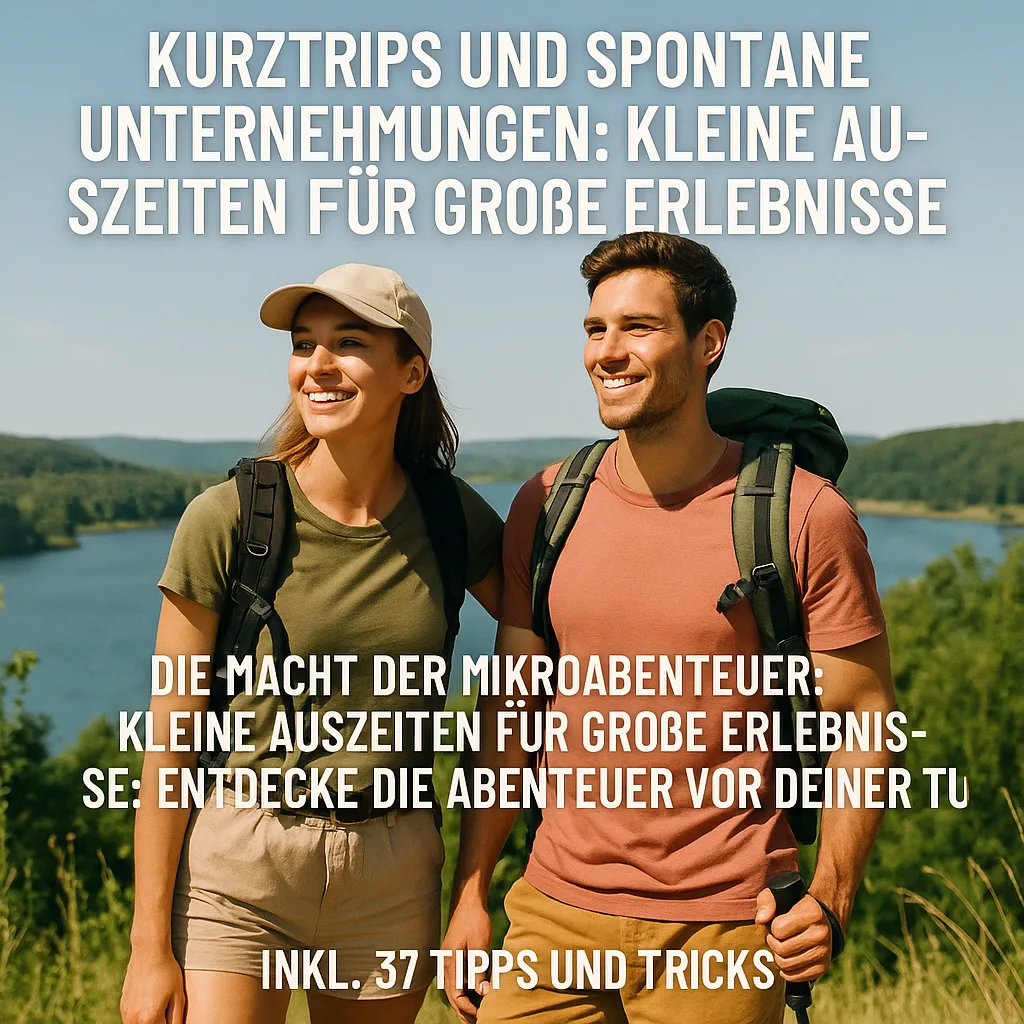 Kurztrips und spontane Unternehmungen: Kleine Auszeiten für große Erlebnisse. Die Macht der Mikroabenteuer: Kleine Auszeiten für große Erlebnisse: Entdecke die Abenteuer vor deiner Tür! Inkl. 37 Tipps und Tricks