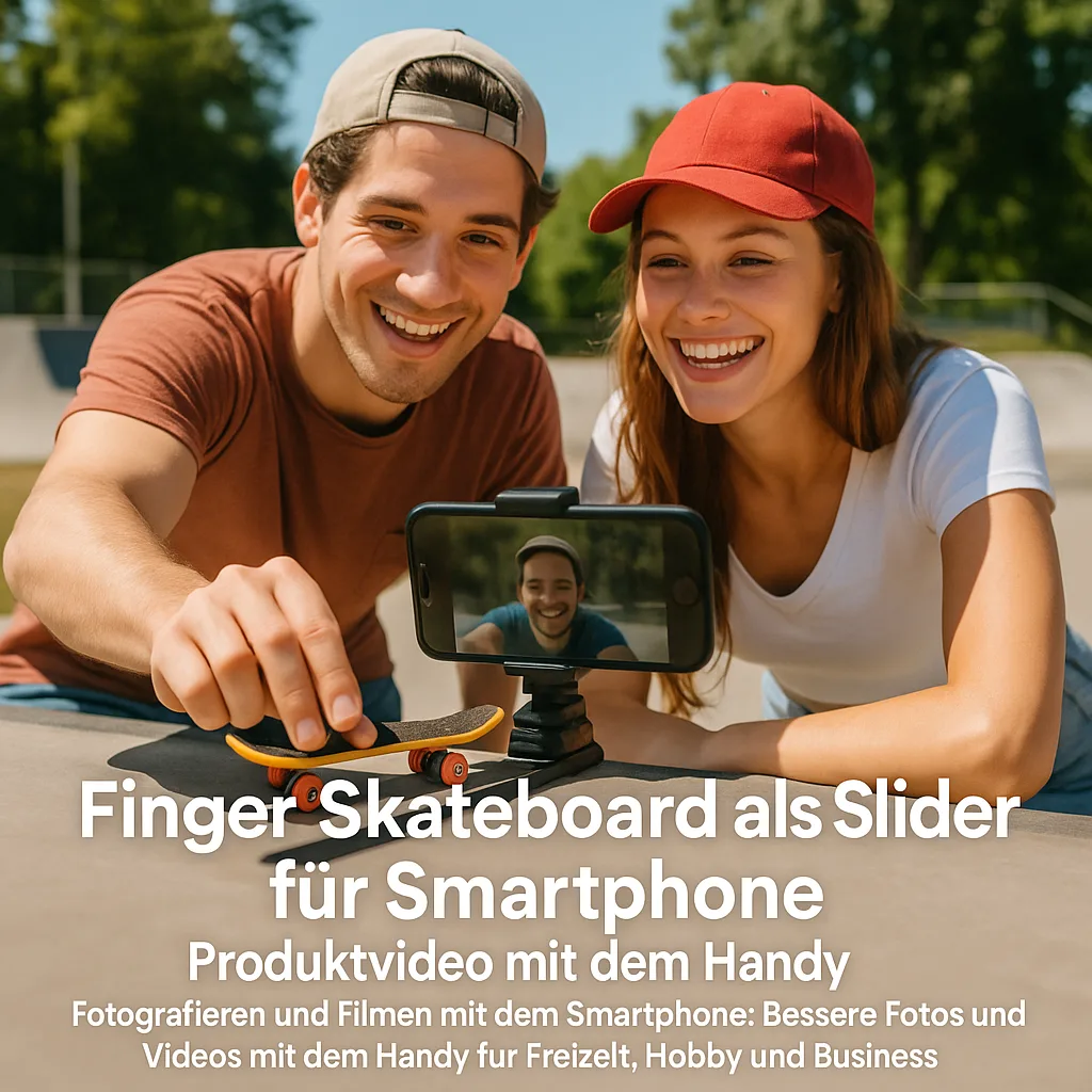 Finger Skateboard als Slider für Smartphone Video Produktvideo mit dem Handy inkl. 3 Tipps