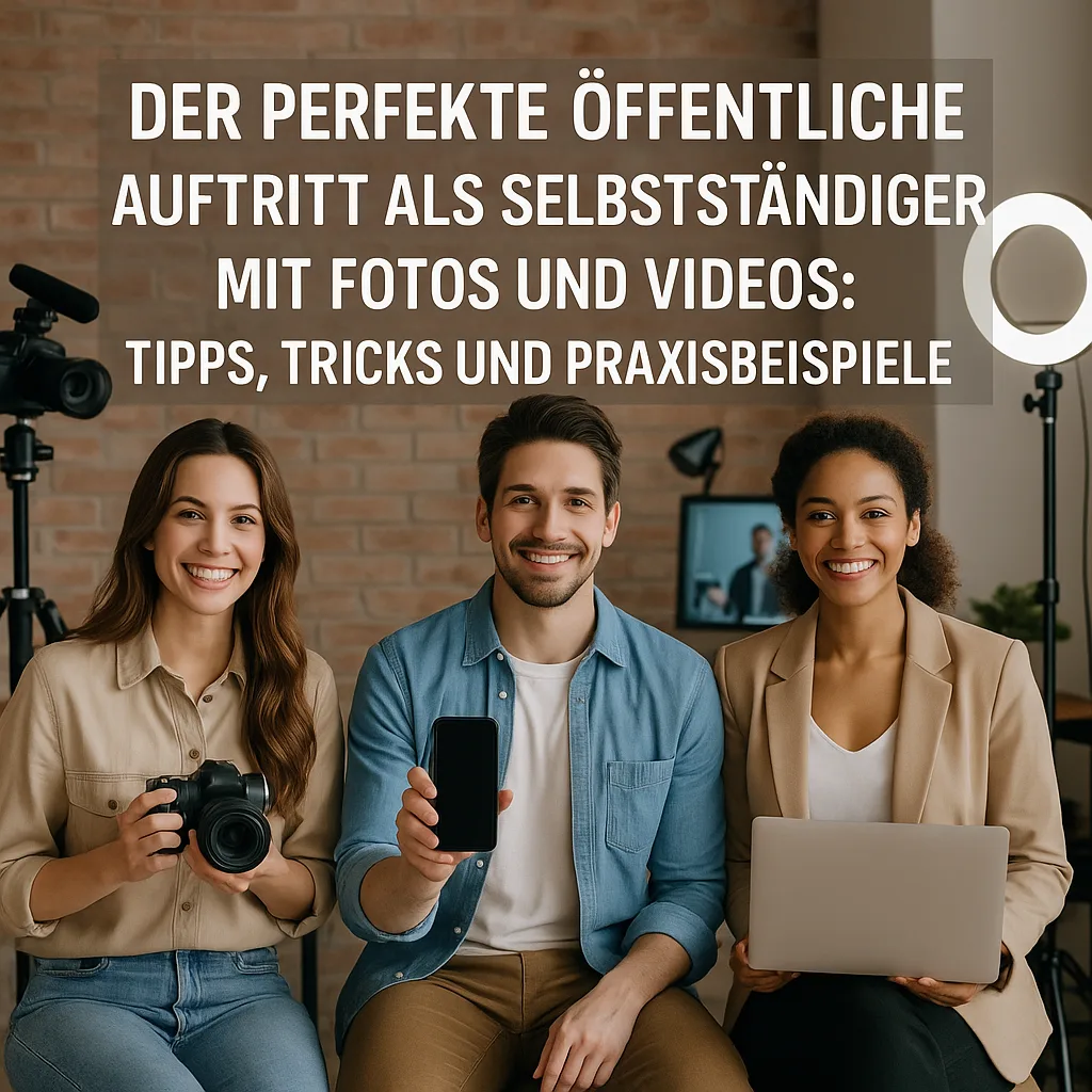 Der perfekte öffentliche Auftritt als Selbstständiger mit Fotos und Videos: Tipps, Tricks und Praxisbeispiele