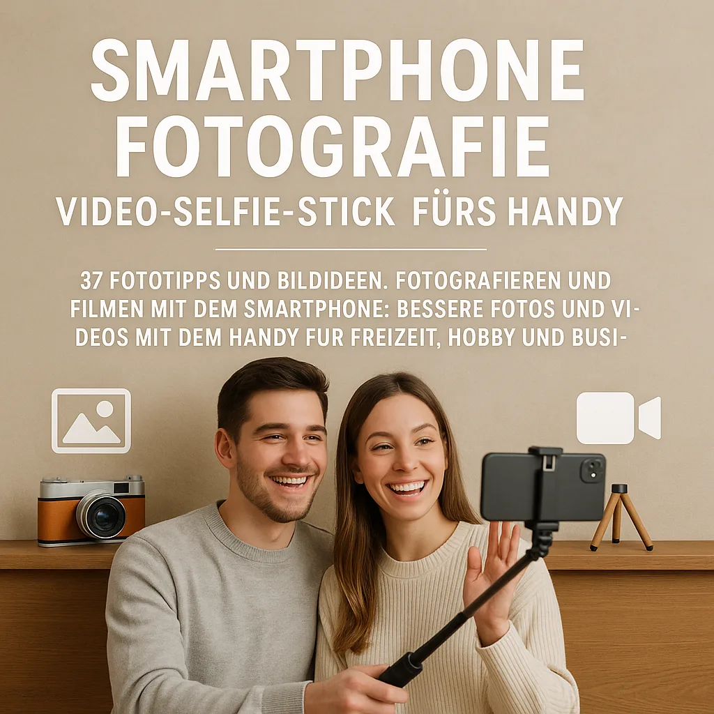 Smartphone Fotografie Video Selfie Stick fürs Handy inkl. 37 Fototipps und Bildideen. Fotografieren und Filmen mit dem Smartphone: Bessere Fotos und Videos mit dem Handy für Freizeit, Hobby und Business