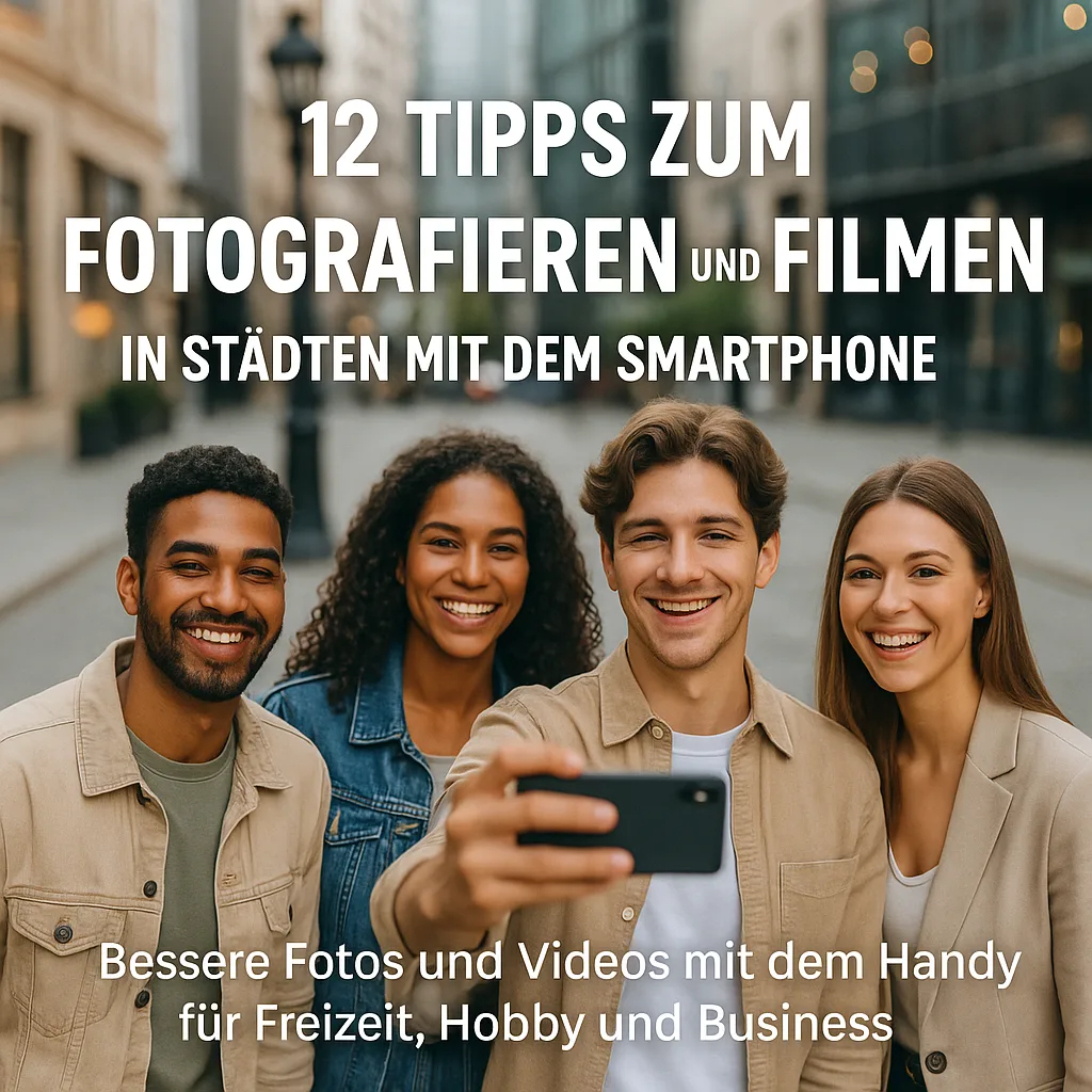 12 Tipps zum Fotografieren und Filmen in Städten mit dem Smartphone. Fotografieren und Filmen mit dem Smartphone: Bessere Fotos und Videos mit dem Handy für Freizeit, Hobby und Business