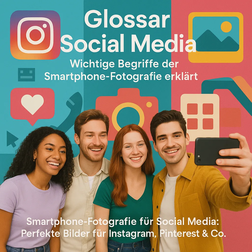 Glossar Social Media: Wichtige Begriffe der Smartphone-Fotografie erklärt. Smartphone-Fotografie für Social Media inkl. 37 smarte Tipps & Tricks Glossar Social Media: Wichtige Begriffe der Smartphone-Fotografie erklärt. Smartphone-Fotografie für Social Media inkl. 37 smarte Tipps & Tricks