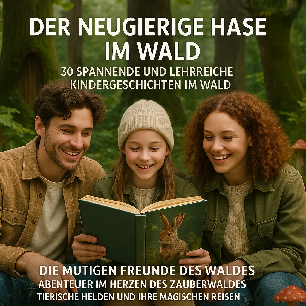 Der neugierige Hase im Wald. 30 Spannende und lehrreiche Kindergeschichten im Wald. Die mutigen Freunde des Waldes. Abenteuer im Herzen des Zauberwaldes. Tierische Helden und ihre magischen Reisen.