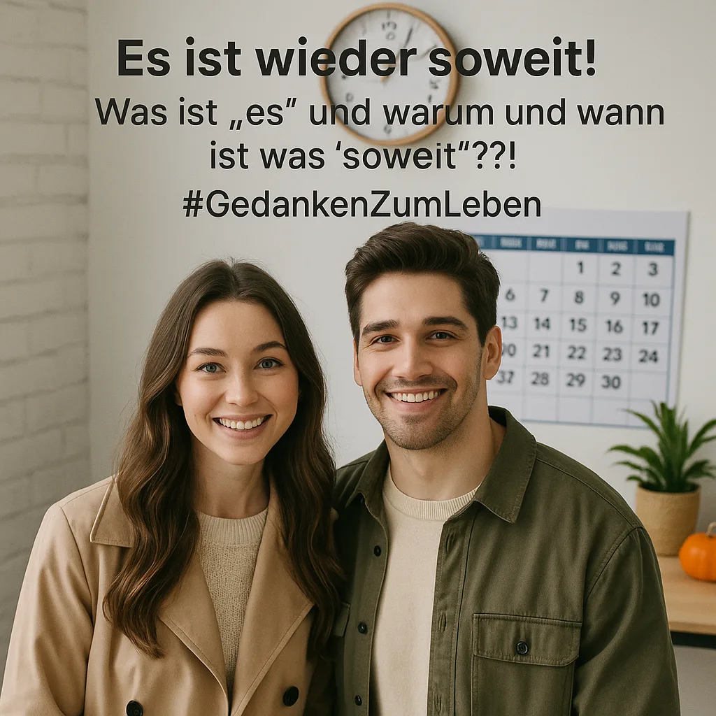 Es ist wieder soweit! Was ist „es“ und warum und wann ist was „soweit“?! #GedankenZumLeben