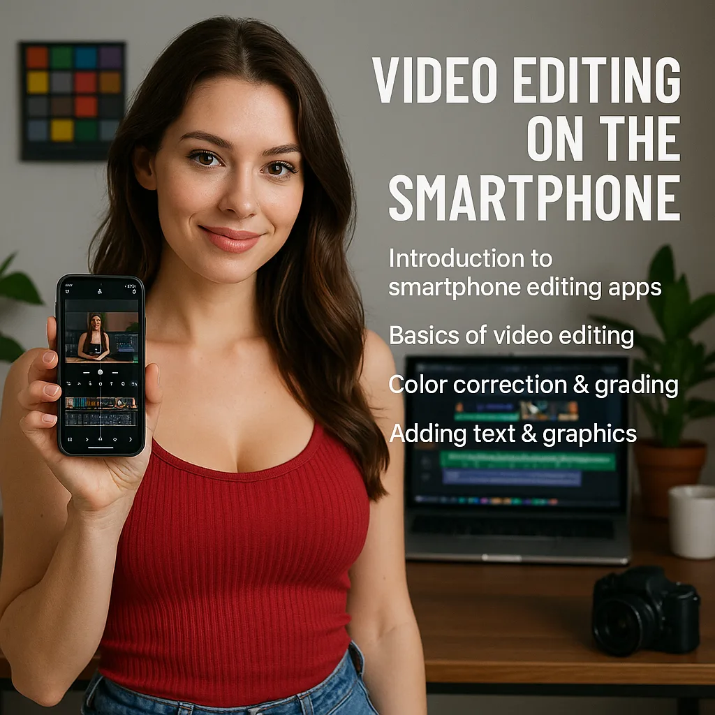 Mehr über den Artikel erfahren Videobearbeitung auf dem Smartphone. Einführung in Schnittsoftware für Smartphones. Grundlagen des Videoschnitts. Farbkorrektur und Grading. Hinzufügen von Text und Grafiken