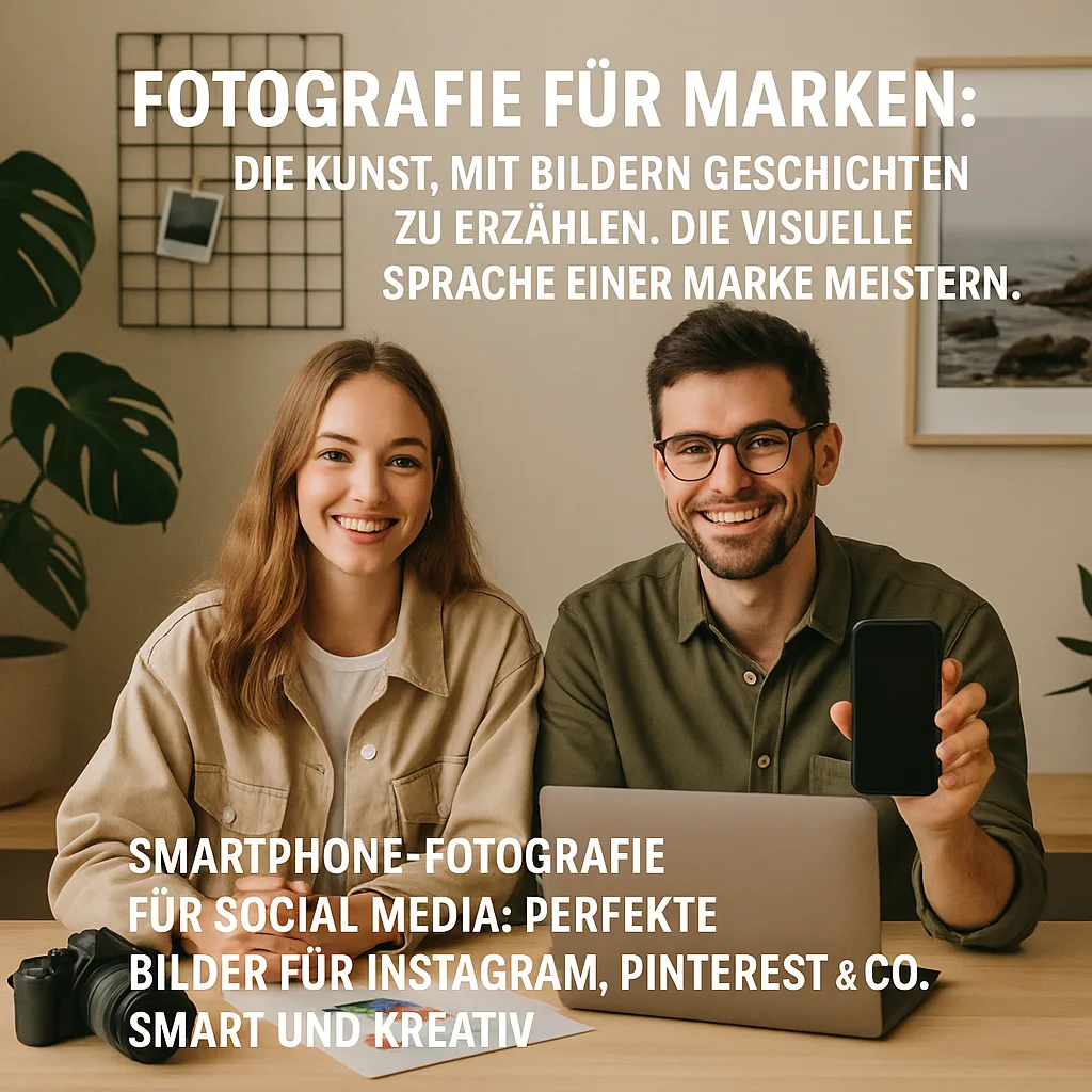 Fotografie für Marken: Die Kunst, mit Bildern Geschichten zu erzählen. Die visuelle Sprache einer Marke meistern. Smartphone-Fotografie für Social Media: Perfekte Bilder für Instagram, Pinterest & Co. Smart und kreativ.