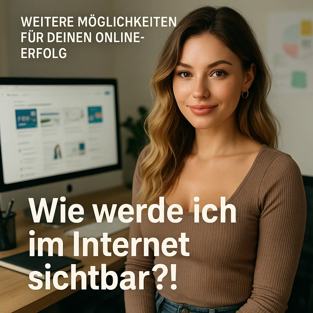 Weitere Möglichkeiten für deinen Online Erfolg. Wie werde ich im Internet sichtbar?!