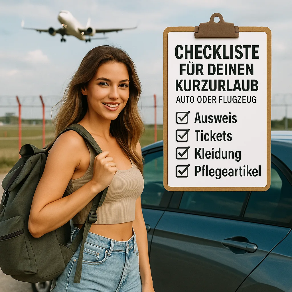 Mehr über den Artikel erfahren Checkliste für deinen Auto oder Flugzeug Kurzurlaub mit dem Rucksack Roadtrip BackPack Travel