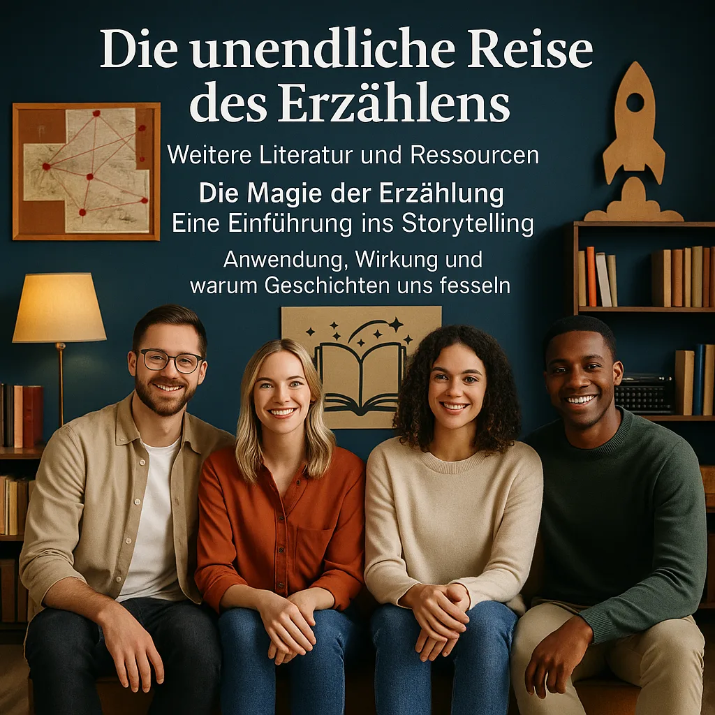 Die unendliche Reise des Erzählens. Weitere Literatur und Ressourcen. Die Magie der Erzählung, eine Einführung ins Storytelling. Anwendung, Wirkung und warum Geschichten uns fesseln.