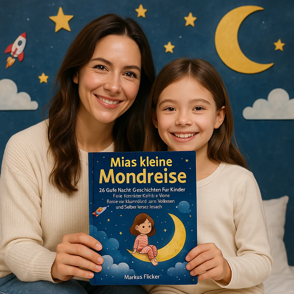 Mias kleine Mondreise. 26 Gute Nacht Geschichten für Kinder zum Einschlafen für eine schöne Reise ins Traumland zum Vorlesen und selber lesen lassen mit Mehrwert, Wissen und Lernerfolg Buch von Markus Flicker