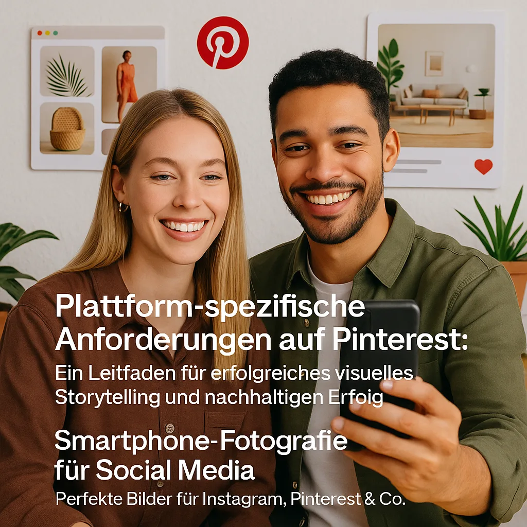 Plattform-spezifische Anforderungen auf Pinterest inkl. 17 ausführliche Tipps & Tricks. Ein Leitfaden für erfolgreiches visuelles Storytelling und nachhaltigem Erfolg. Smartphone-Fotografie für Social Media: Perfekte Bilder für Instagram, Pinterest & Co. Smart und kreativ.
