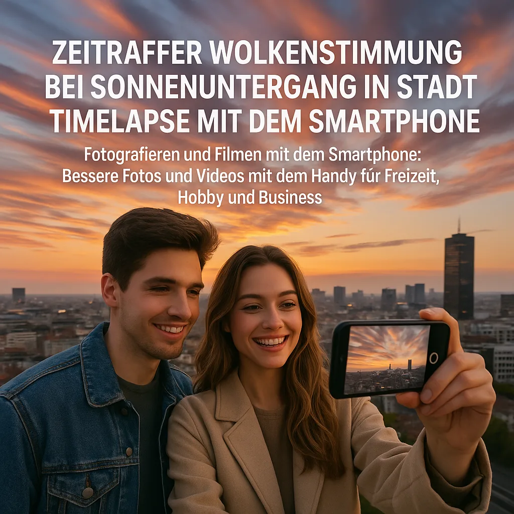 Zeitraffer Wolkenstimmung bei Sonnenuntergang in der Stadt Timelapse mit dem Smartphone inkl. 37 Fototipps und Bildideen