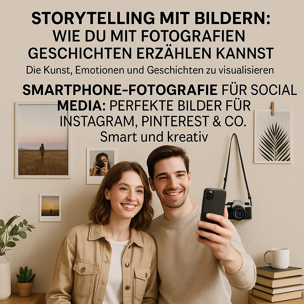 Storytelling mit Bildern: Wie Du mit Fotografien Geschichten erzählen kannst. Die Kunst, Emotionen und Geschichten zu visualisieren. Smartphone-Fotografie für Social Media: Perfekte Bilder für Instagram, Pinterest & Co. Smart und kreativ.
