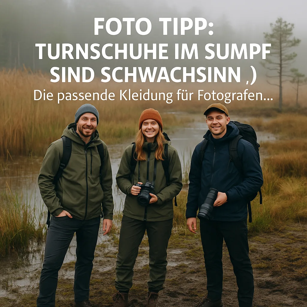 Foto Tipp: Turnschuhe im Sumpf sind Schwachsinn ;) Die passende Kleidung für Fotografen...