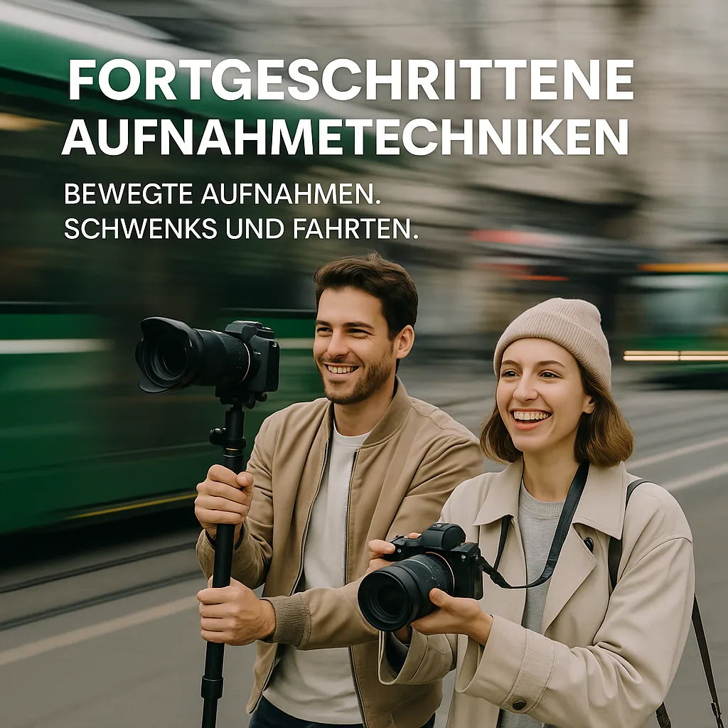 Fortgeschrittene Aufnahmetechniken: Bewegte Aufnahmen. Schwenks und Fahrten.