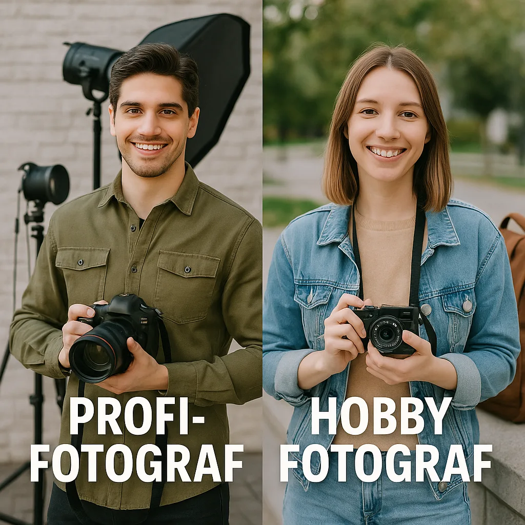 Unterschied zwischen einem Profifotografen und einem Hobbyfotografen