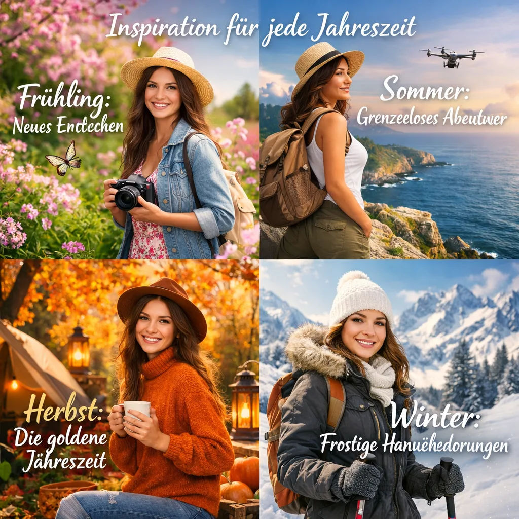 Mehr über den Artikel erfahren Inspiration für jede Jahreszeit für Mikroabenteuer. Frühling: Neues Entdecken. Sommer: Grenzenloses Abenteuer. Herbst: Die goldene Jahreszeit. Winter: Frostige Herausforderungen.