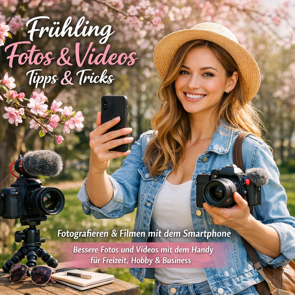 Mehr über den Artikel erfahren Frühling Fotos und Videos Bildideen Tipps & Tricks mit Kamera und Smartphone. Fotografieren und Filmen mit dem Smartphone: Bessere Fotos und Videos mit dem Handy für Freizeit, Hobby und Business