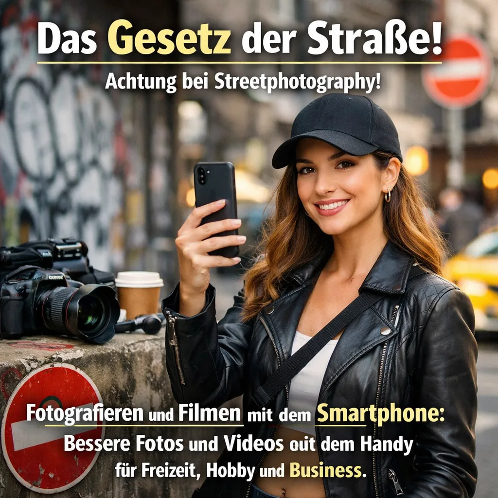 Mehr über den Artikel erfahren Das Gesetz der Straße! Achtung bei Streetphotography! Fotografieren und Filmen mit dem Smartphone: Bessere Fotos und Videos mit dem Handy für Freizeit, Hobby und Business