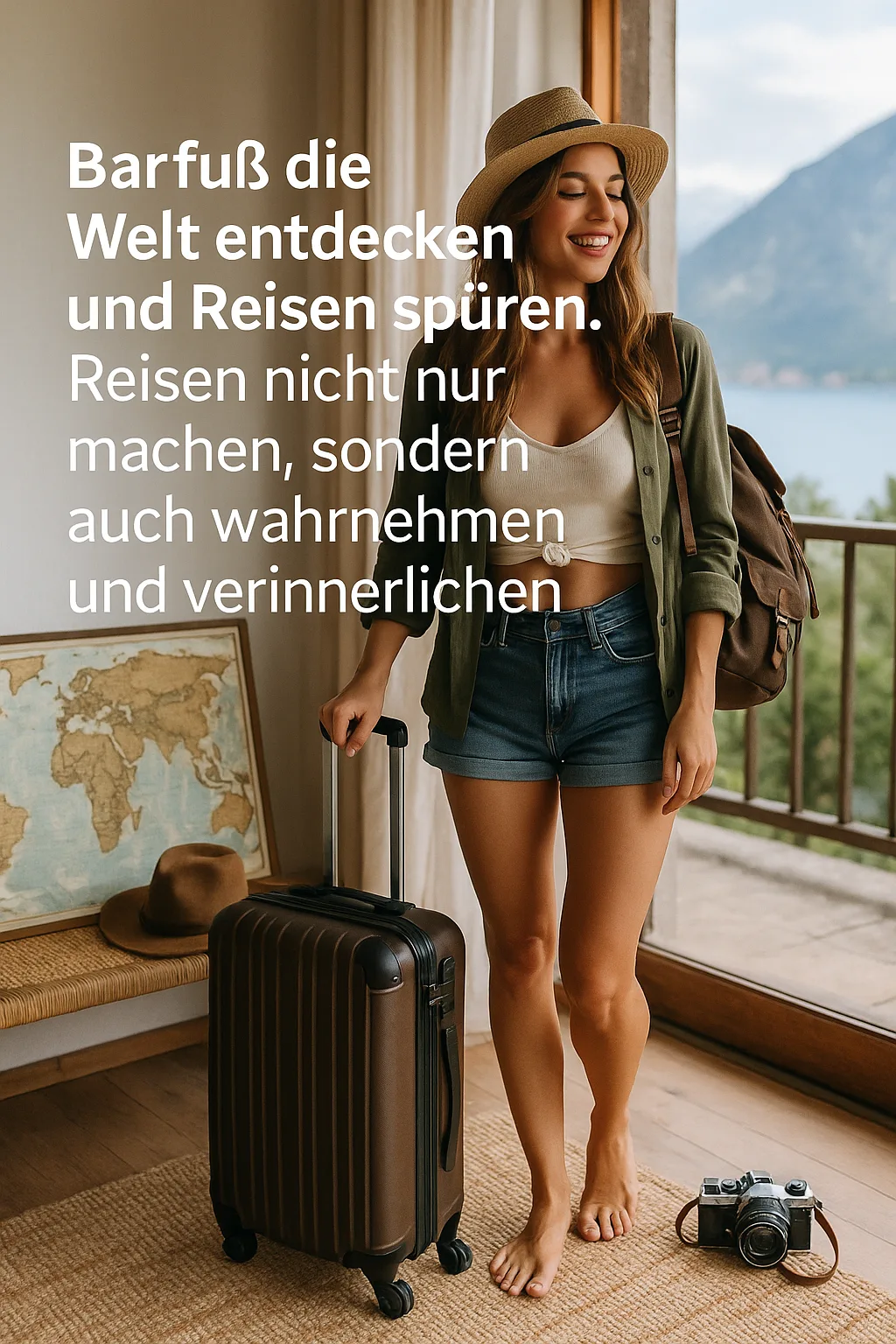 Barfuß die Welt entdecken und Reisen spüren. Reisen nicht nur machen, sondern auch wahrnehmen und verinnerlichen