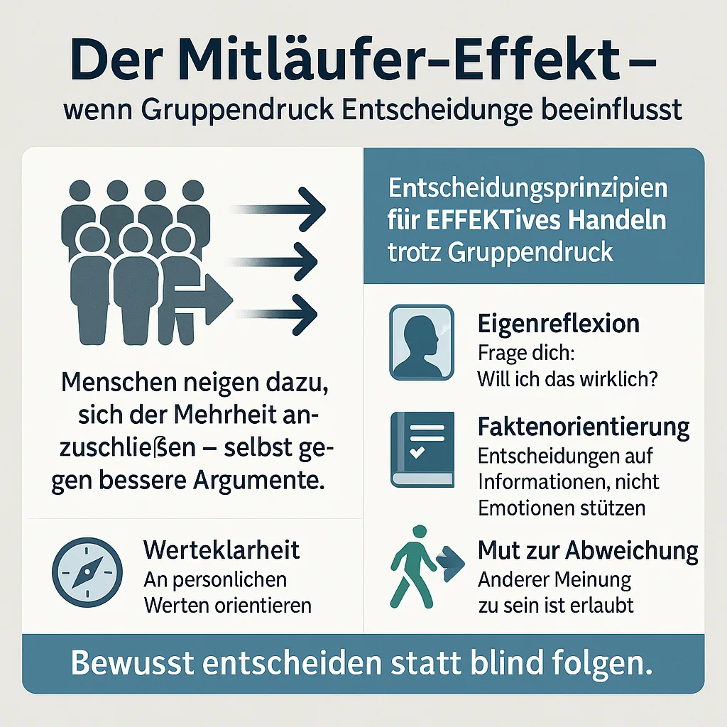 Mitläufer-Effekt (Bandwagon-Effekt) Entscheidungsprinzipien für EFFEKTives Handeln trotz Gruppendruck