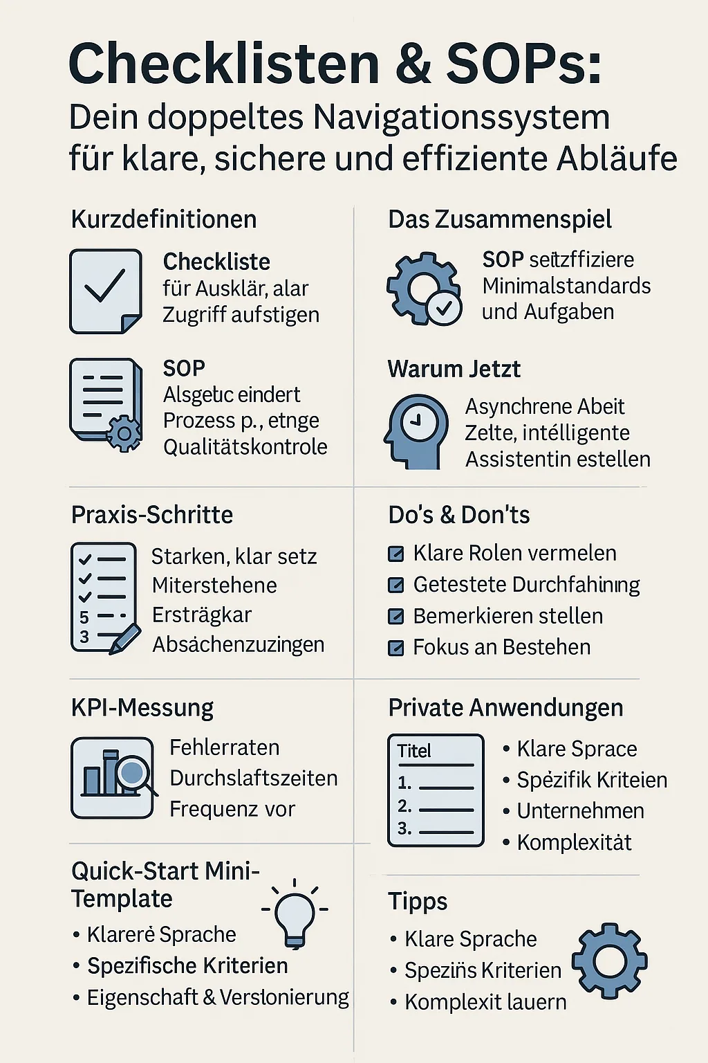 Checklisten & SOPs: Dein doppeltes Navigationssystem für klare, sichere und effiziente Abläufe