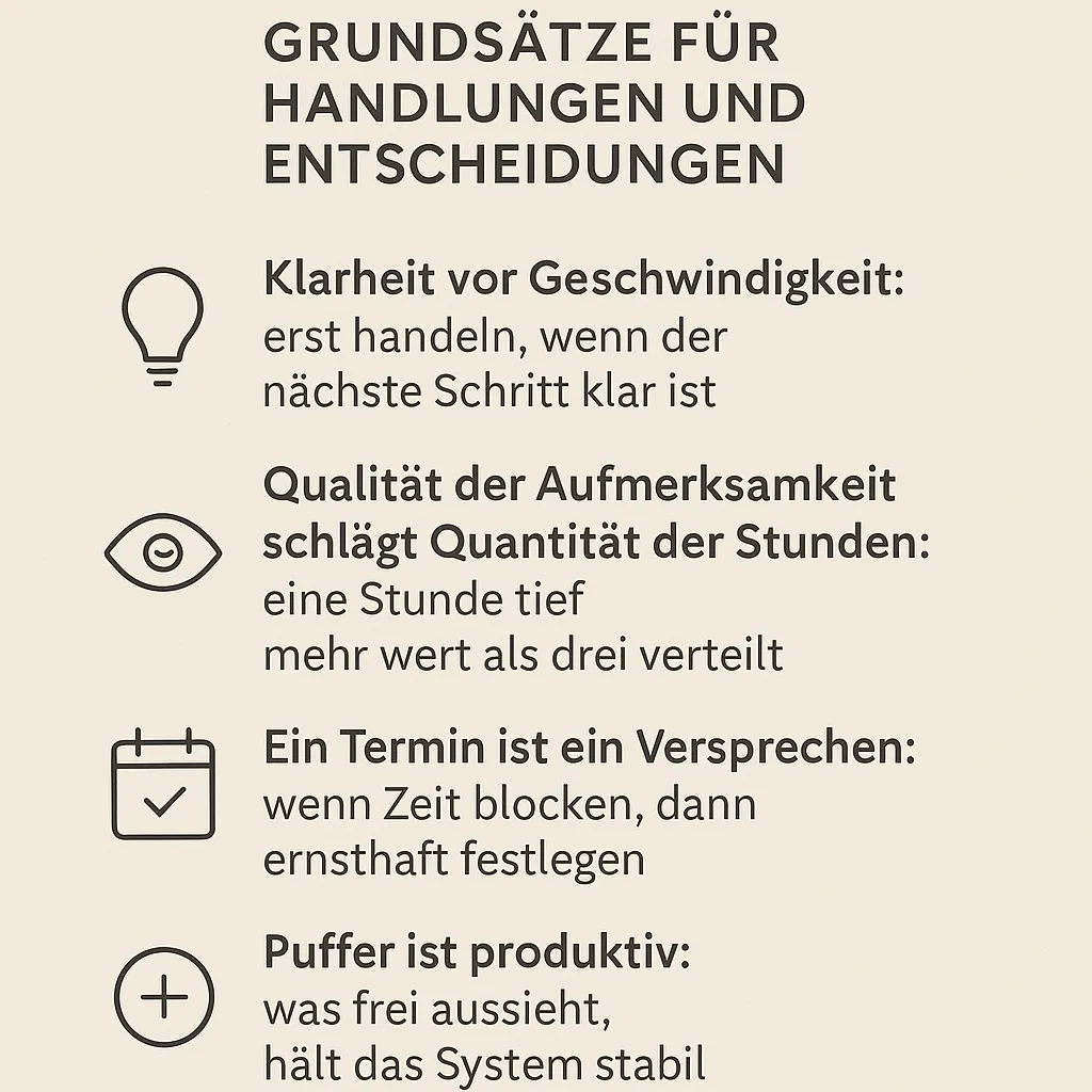 Timeboxing & Deep Work: Grundsätze für Handlungen und Entscheidungen