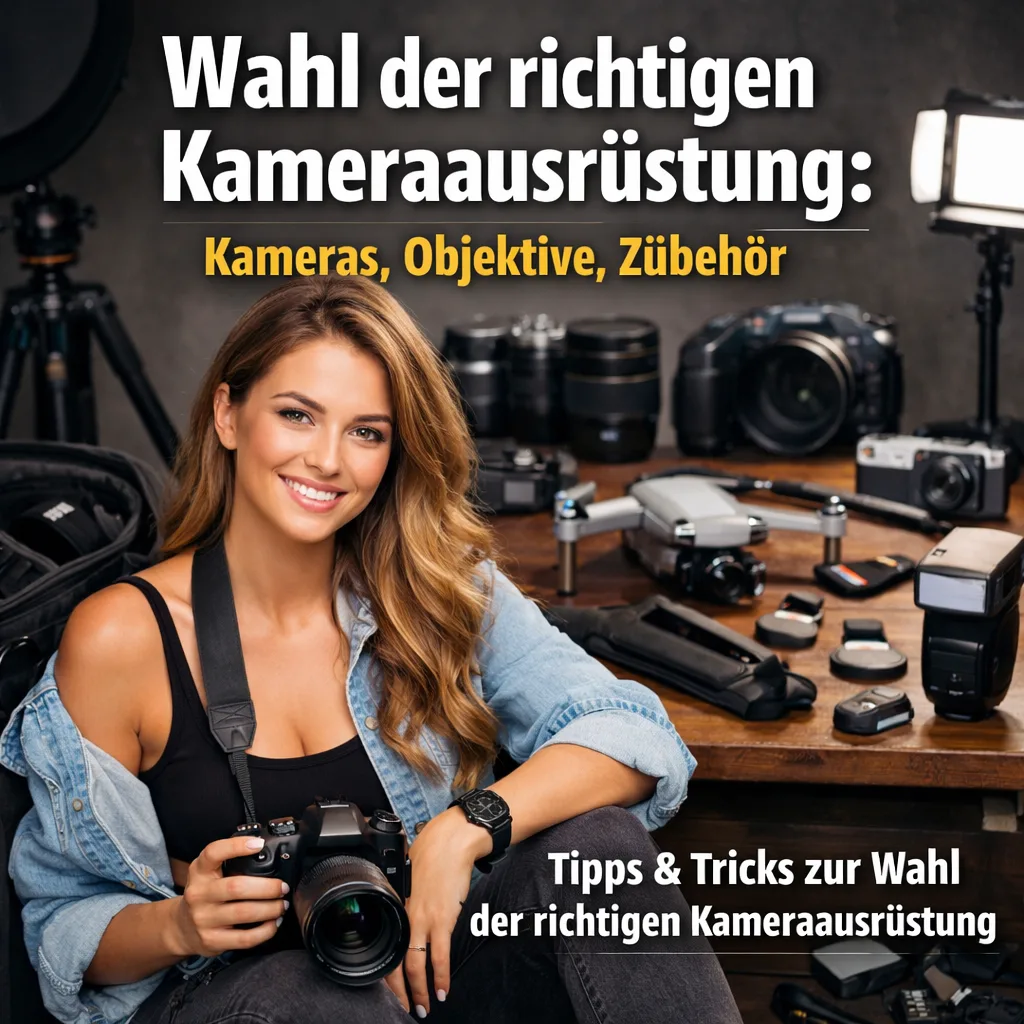 Wahl der richtigen Kameraausrüstung: Kameras, Objektive, Zubehör. 37 ausführliche Tipps und Tricks zur Wahl der richtigen Kameraausrüstung.
