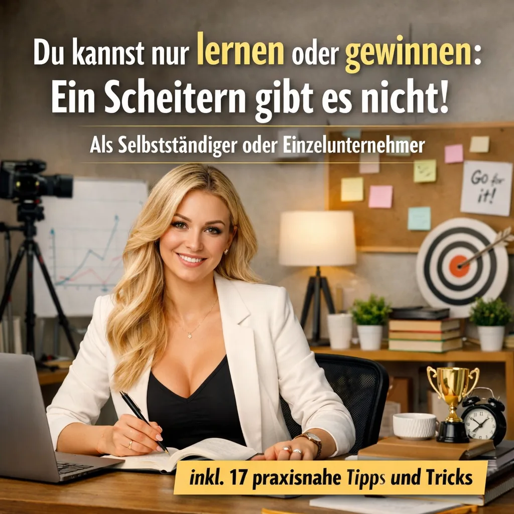 Mehr über den Artikel erfahren Du kannst nur lernen oder gewinnen: Ein Scheitern gibt es nicht – als Selbstständiger oder Einzelunternehmer inkl. 17 praxisnahe Tipps und Tricks