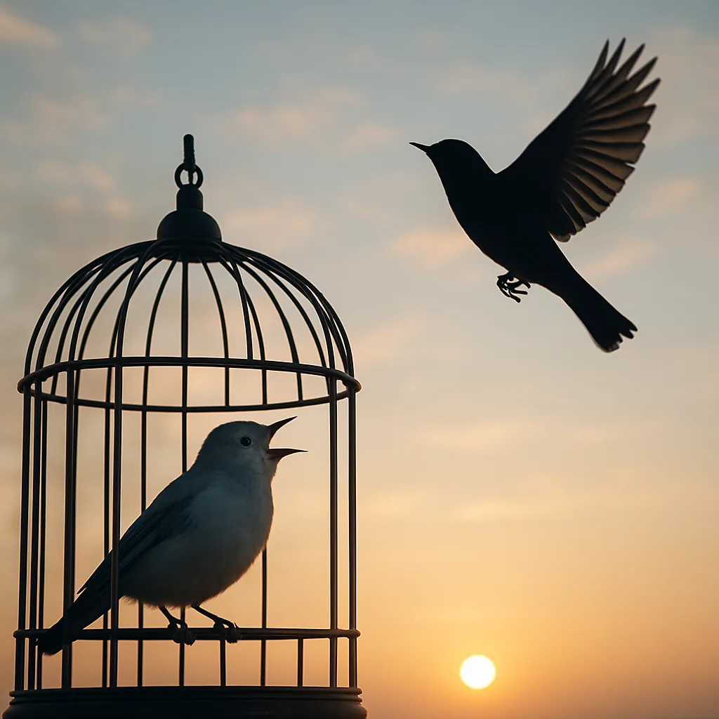 Zahme Vögel singen von Freiheit – wilde Vögel fliegen