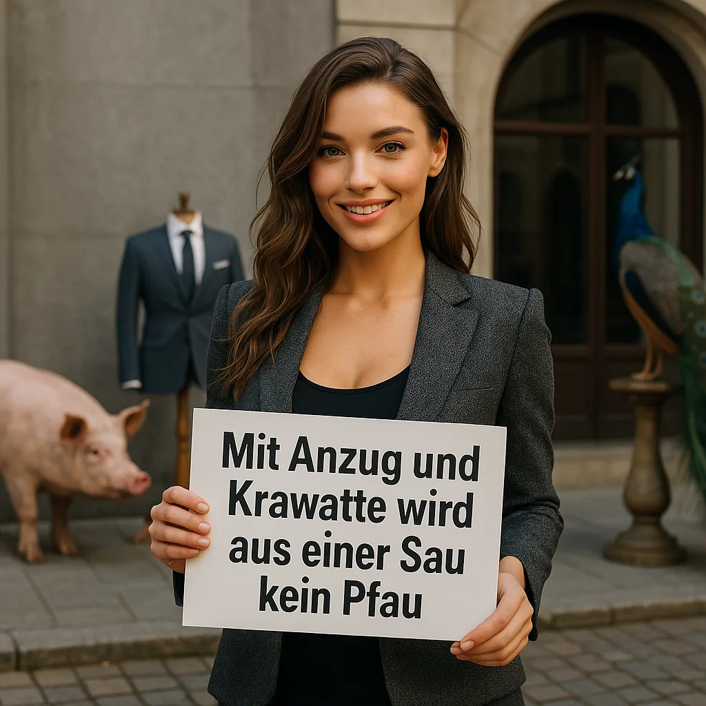 Mehr über den Artikel erfahren Mit Anzug und Krawatte wird aus einer Sau kein Pfau