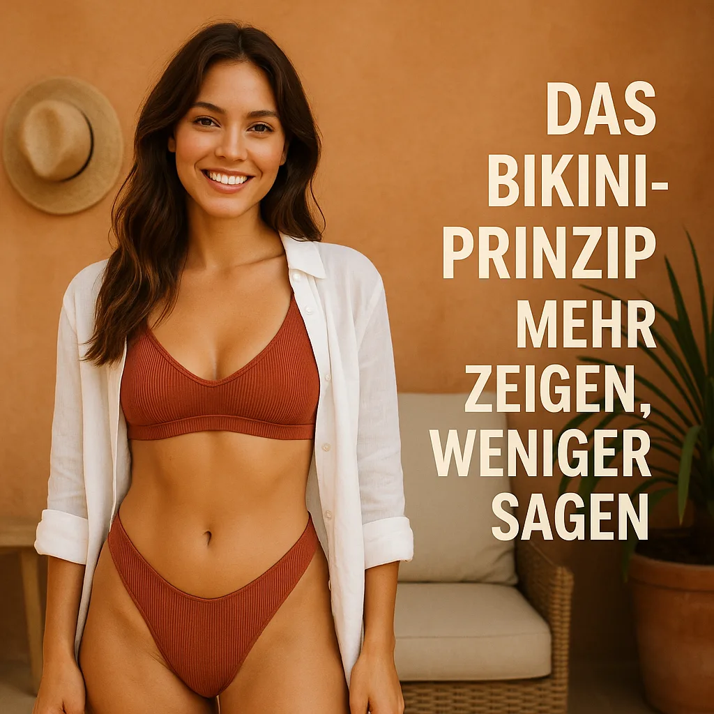 Mehr über den Artikel erfahren Das Bikini Prinzip – mehr zeigen, weniger sagen